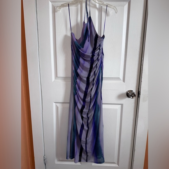 Zara printed tulle midi dress size L - Picture 6 of 7